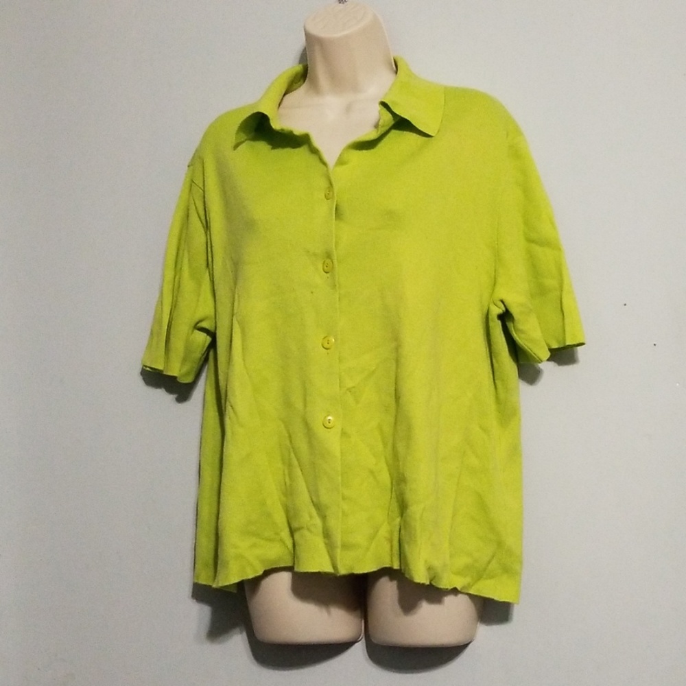 Gispa women's vintage lime green sweater xl 18